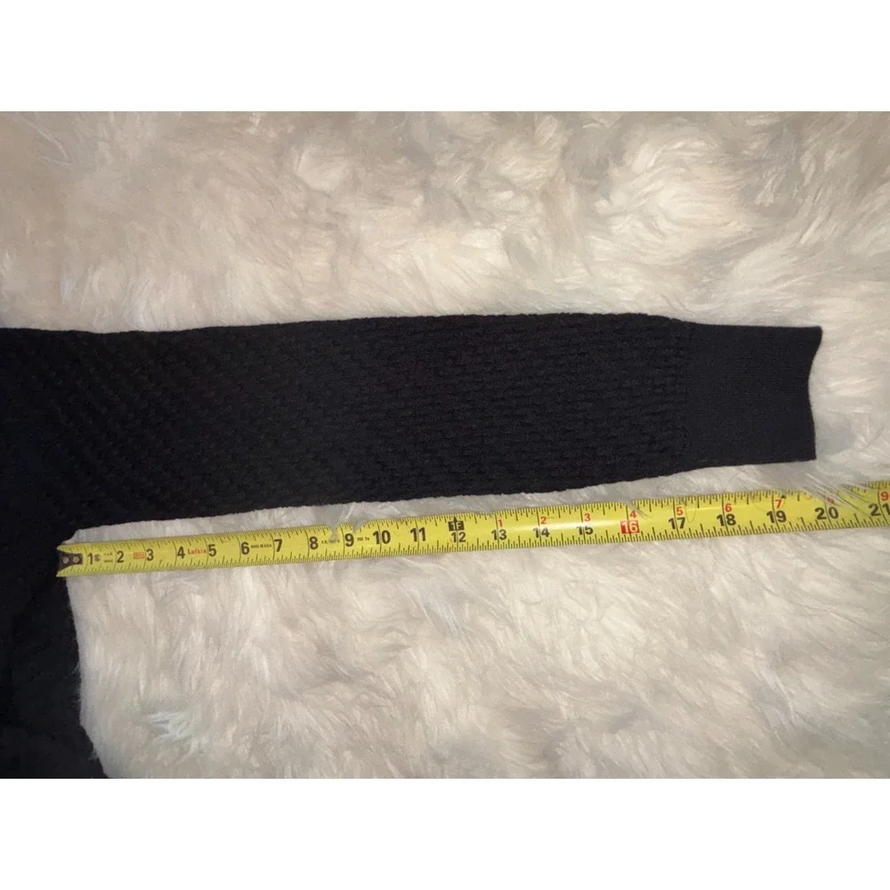 Apt 9 Polo Sweater Mens Small Navy Textured Waffle Knit Standard Fit Warm‎ Wear